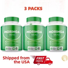 3 Packs Rosabella Moringa Capsules 800mg For Immune Support Gut Health 60 Caps