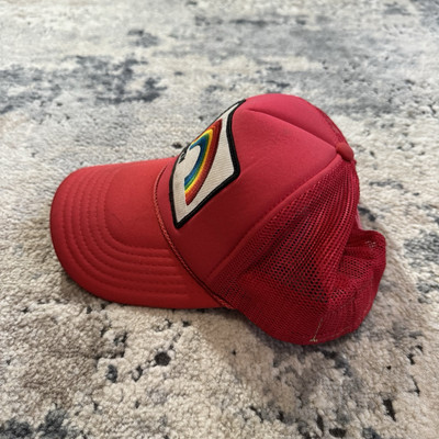 Aviator Nation Trucker Hat Aspen Red Rainbow Patch Mesh Back  display picture 2