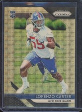 2018 Panini Prizm LORENZO CARTER #262 RC Rookie Gold Vinyl /5 Giants SSP (5/5)