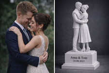 3D Figur nach Foto Pärchen Geschenk Hochzeit...