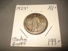 1924S SILVER STANDING LIBERTY QUARTER XF - AUTHENTIC - FREE SHIPPING