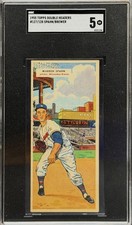 1955 Topps Double Headers Warren Spahn Tom Brewer SGC 5 EX