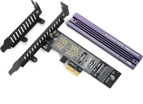 ELUTENG M.2 NVMe PCIe 4.0 Adapter Aluminium-Kühlkörper 2230 2242 2260 2280 SSD