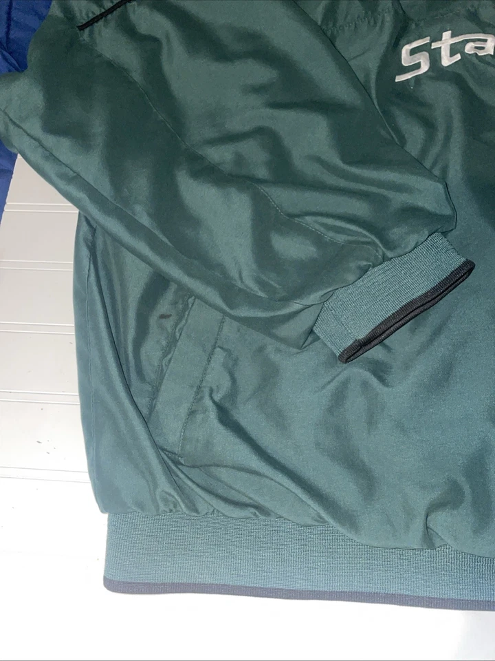 Vintage 90s Michigan State University Spartans Genuine Stuff  Windbreaker XL - Image 2 of 4
