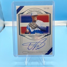 2021 Panini National Treasures International Treasures Wander Franco /99(AU, RC)