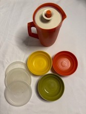Tupperware Toys Harvest Color Mini Pitcher  3 Mini Bowls lids Vintage