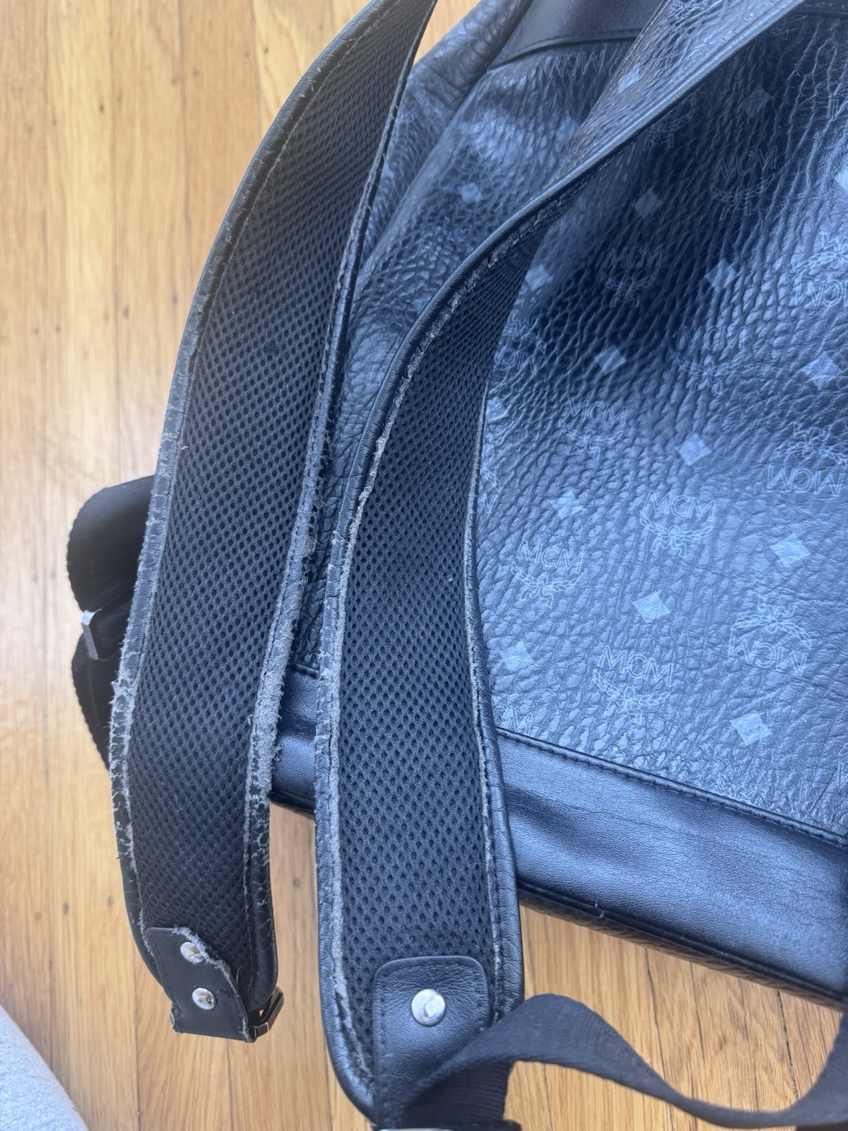 MCM Large Black Backpack Side Studs - image 6