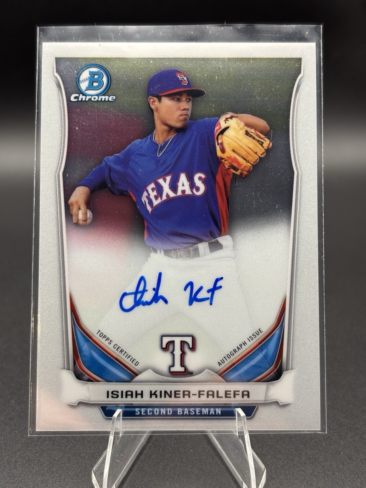 2014 Bowman Chrome - Prospect Autographs Isiah Kiner-Falefa #BCAP-IK (AU, RC)