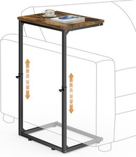 Rustic Brown, Tv Tray Table for Living Room, Couch Tables That Slide Under,