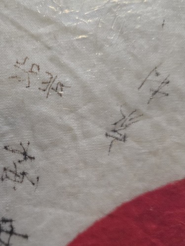 Japanese WWII Good Luck Flag Signed/Dated By The US Soldier Who Captured It @ES - Picture 3 of 16