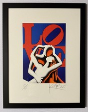 Quadro serigrafia Mark Kostabi, love letters in cornice, pop, casa, arredamento