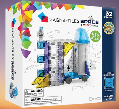 MAGNA-TILES Space 32-Piece Magnetic Construction Set