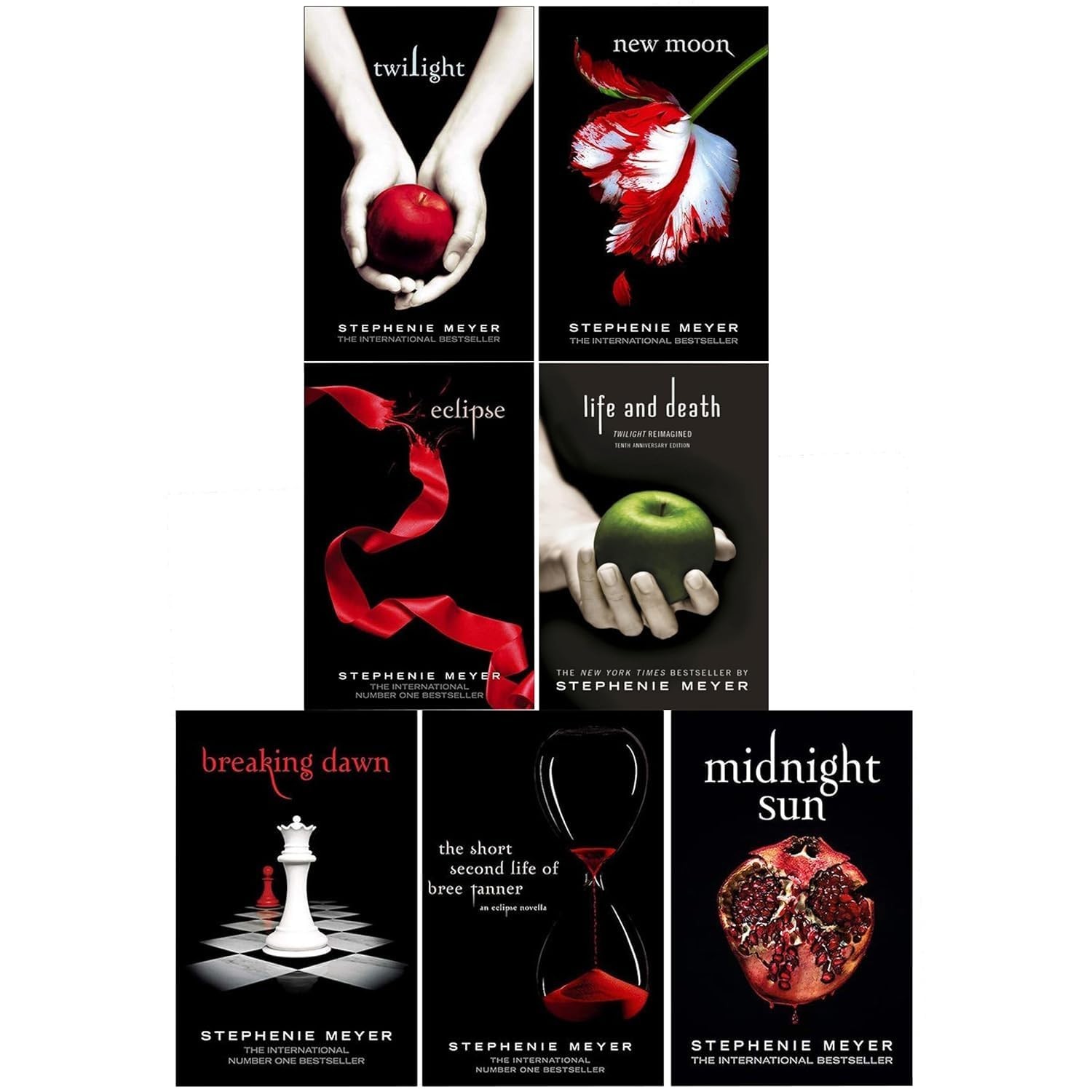 Twilight Saga by Stephenie Meyer 7 Books Collection Set Life and Death, Midnight
