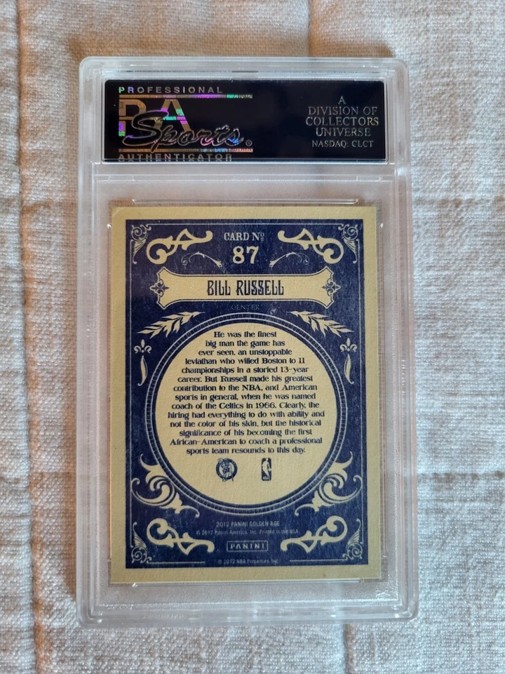 2012 Panini Golden Age - Bill Russell ON CARD AUTO #87 - Image 2 of 2
