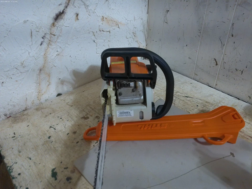 STIHL MS170 2 Cycle 30cc Chainsaw w/ 14" Bar, Chain, & Scabbard strong running - Image 2 of 4