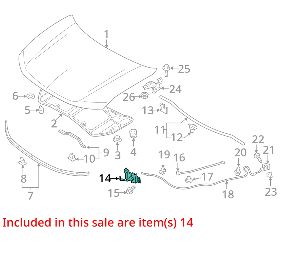 Se adapta a MITSUBISHI OUTLANDER 2010-2020 capó delantero bloqueo de cierre 5908A106 OEM Foto 4 de 4