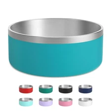 LIHOOOOM Stainless Steel Dog Bowls, Metal Dog Dish for Large Dogs, Insulated ...