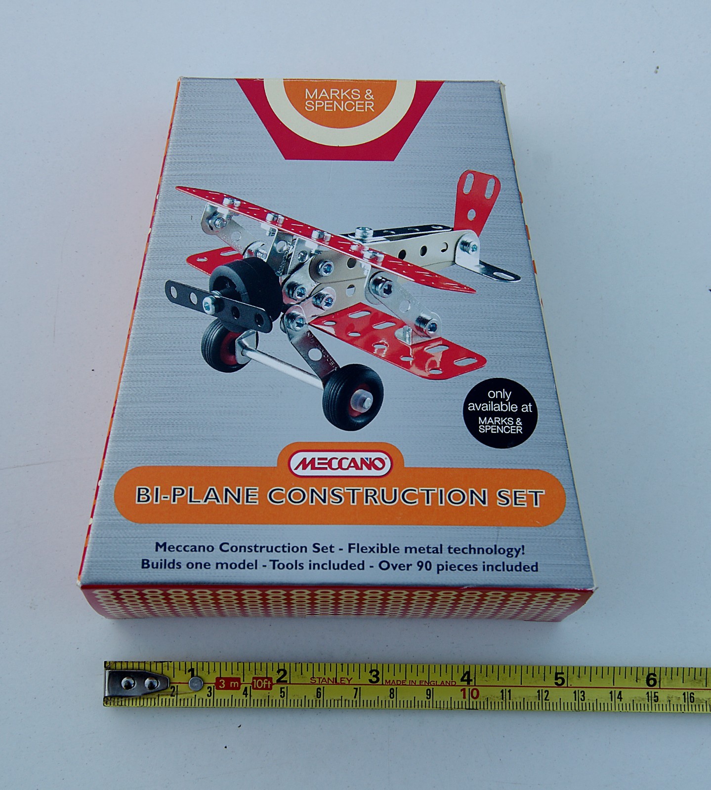 Meccano Bi-Plane Construction Kit 90 Parts From Marks & Spencer Sealed Parts