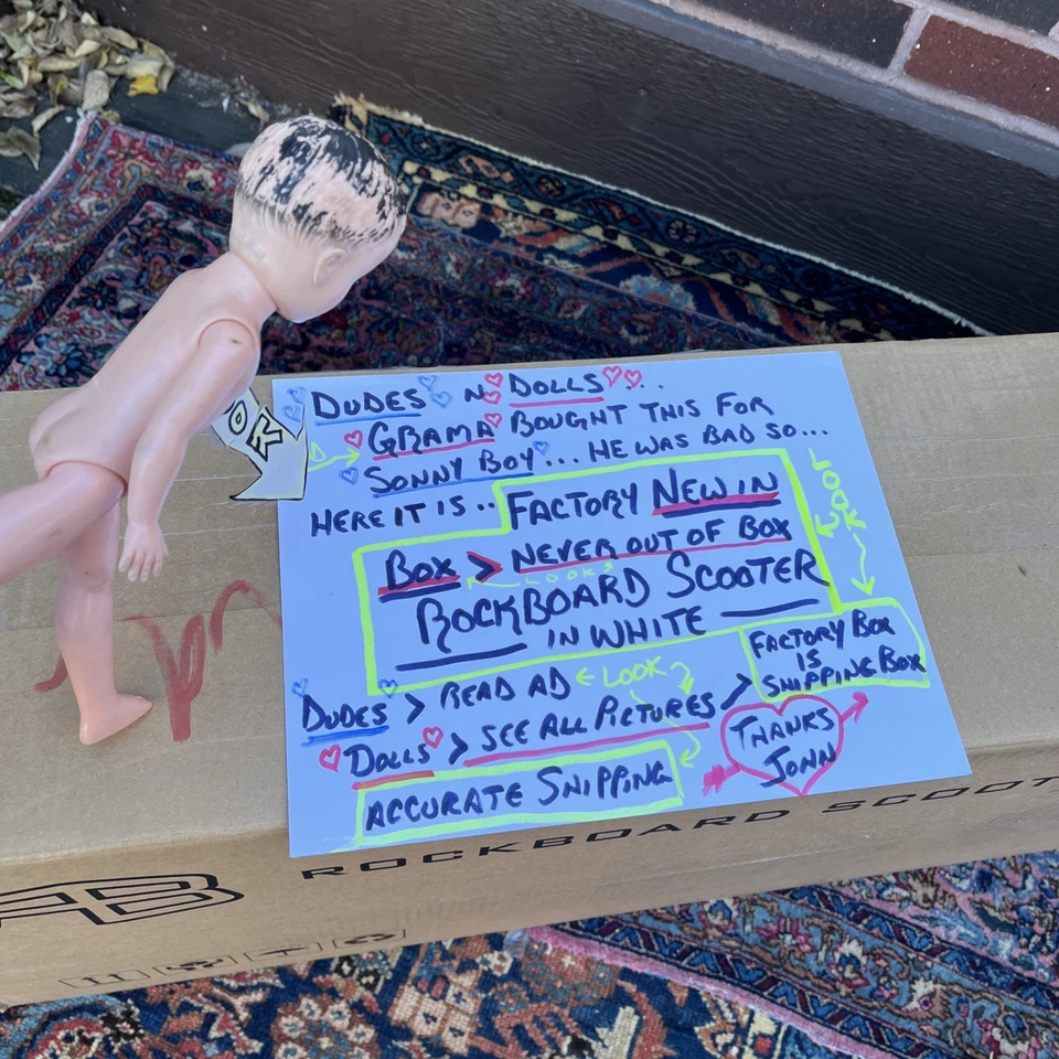 Rockboard Scooter 200 lb. capacidad, Kick Action.Nuevo stock antiguo en caja original raro Foto 3 de 4