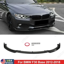 Gloss Black Front Bumper Lip Spoiler Splitter For BMW F30 320li Base 2012-2015 