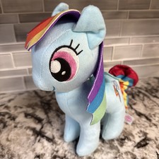 Rainbow Dash Plush My Little Pony Stuffed Animal Toy MLP 10" Hasbro 2016 Blue