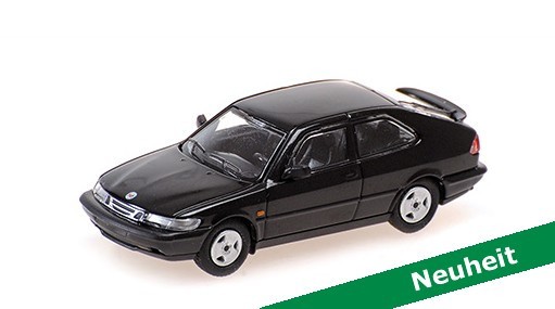 Minichamps 870170121 1:87 H0 SAAB 900 COUPE – 1995 – BLACK NEU OVP
