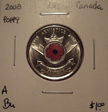 A Canada Elizabeth II 2008 Poppy 25 Cents - BU