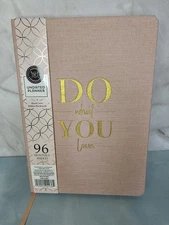 Undated Planner Weekly Monthly Layouts Hard Cover Ribbon Bookmark Notes Pages