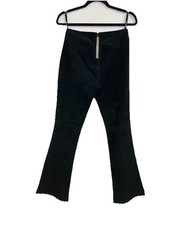 VTG 90  s Y2K Black Low Rise Suede Flared Leg Pants Small VTG Remade Timeless