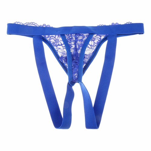 Herren Blumen Spitze Slips G-String niedriger Bund offener Po Tangas Sissy Unterwäsche sexy - Bild 25 von 49