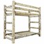 montana woodworks log - twin bunkbed - lacquered (twin over twin)