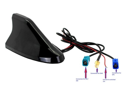 Shark Fin DAB car aerial FM GPS Roof Mount antenna CT27UV83 AUTODAB Digital SMA - Picture 3 of 9