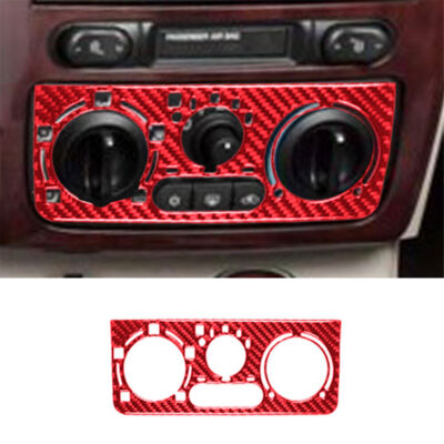 Interior Climate Control Cover Trim For Chevrolet Cobalt Vinyl Red Carbon Fiber