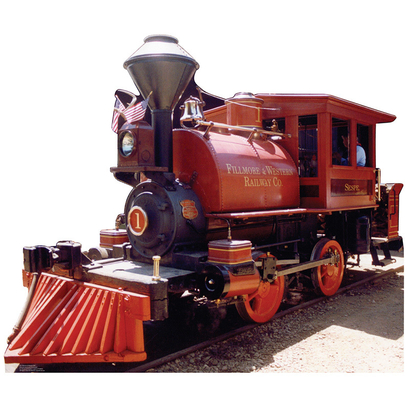 STEAM TRAIN Locomotive CARDBOARD CUTOUT Standee Standup Poster Fillmore Western-image