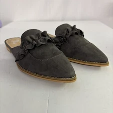 J.G. Grey Suede Slip On Mule NWOT Size 6