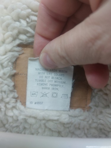 GAP SHERPA LINED DENIM JACKET SNAP BUTTON VINTAGE SIZE MEDIUM - Picture 6 of 10