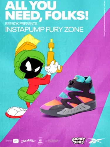 Reebok x Looney Tunes Marvin the Martian InstapumpFZ Black Teal GZ4947 Size 11.5