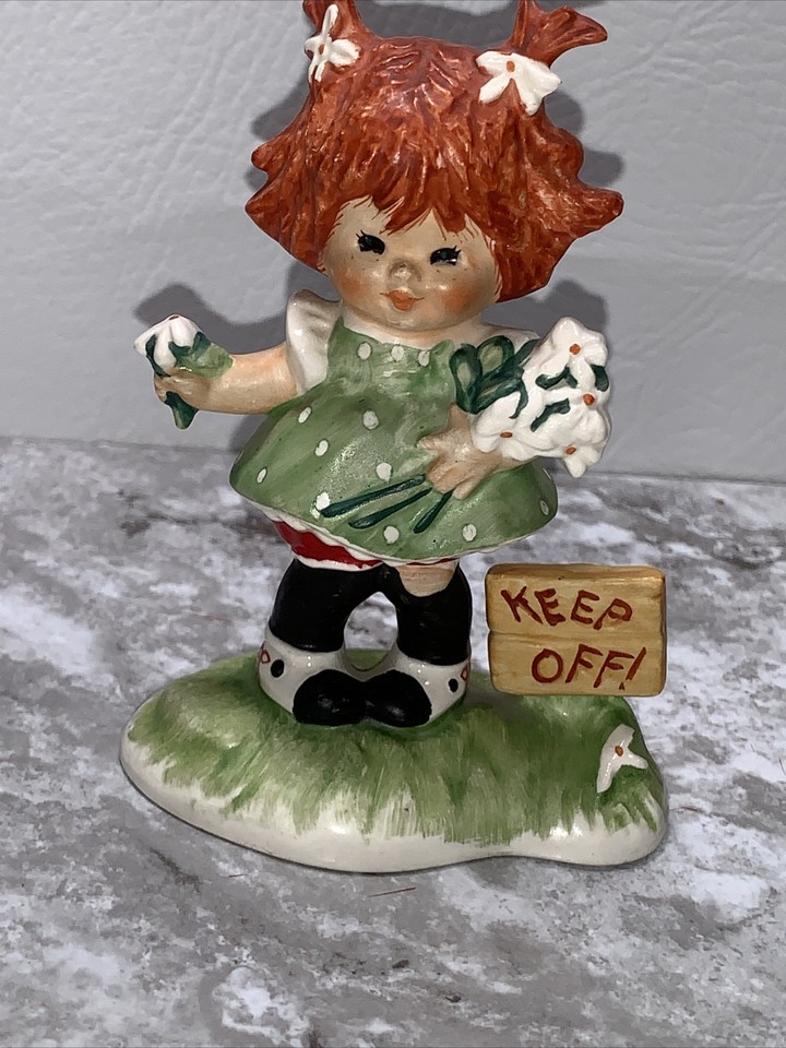 Goebel W Germany Daisies Won't Tell Keep Off Red Hair Little Girl