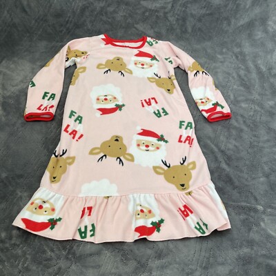 Carters Girls Christmas Pajamas Lot 4T 5T Dress Top & Pants Santa Reindeer  Pink | eBay