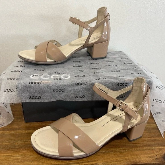 forbinde Squeak Nogen New! Ecco Shape 35 Block Sandal Leather Ginger heels - Size: EU 41 (US  10-10.5) | eBay