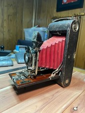 Kodak No.3A Folding Pocket Model B3 1890-1906 Camera Red Bellows shutter works