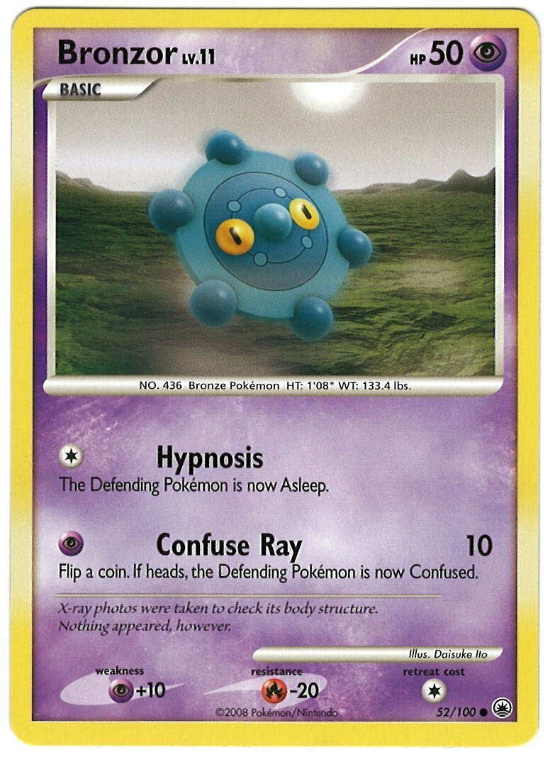 BRONZOR 52/100 Pokemon Card Majestic Dawn Common 50 HP NM