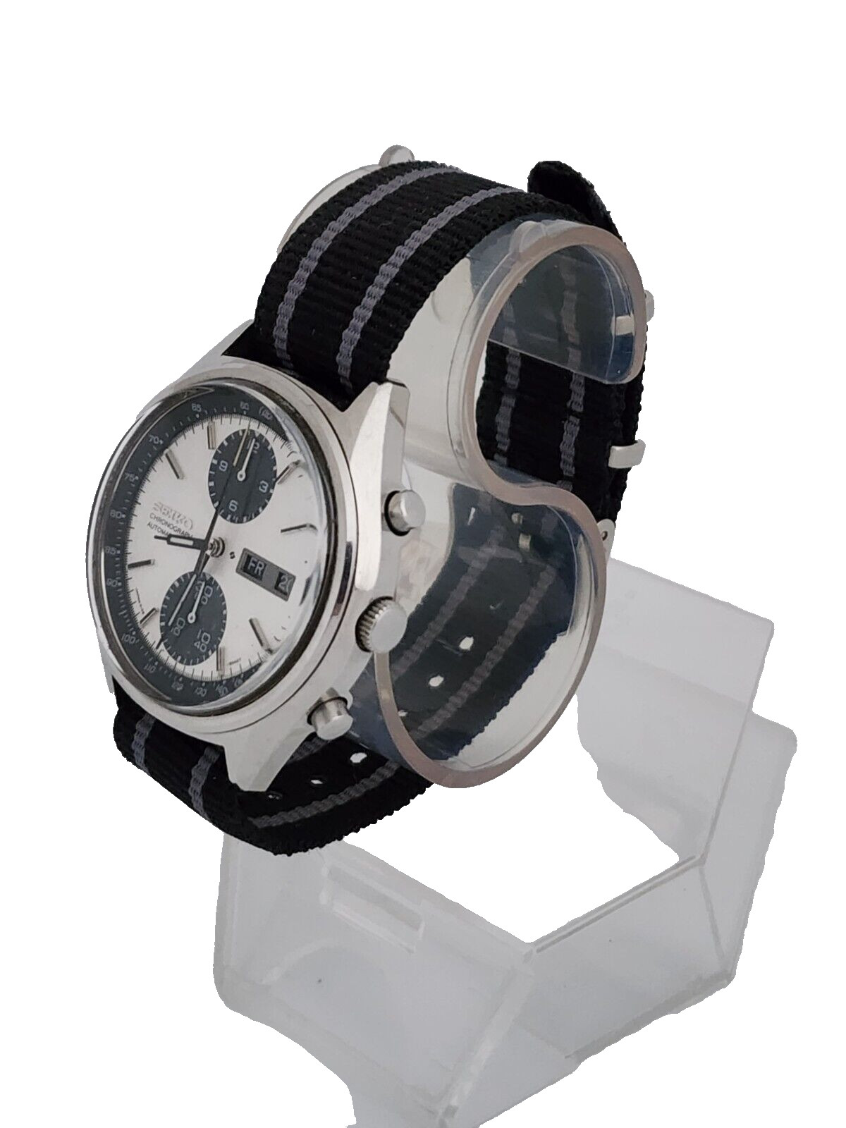 SEIKO Chronograph 17J  Automatic 6138-8020 Panda … - image 5