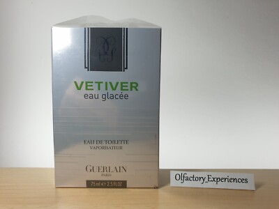 Guerlain Vetiver Eau Glacee Edt 75ml (Spray) Vintage - Selten - Neu - Versiegelt