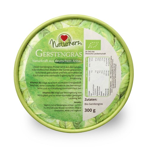 130 g Naturherz BIO Gerstengras Feinpulver - Das Original aus Deutschland - Bild 2 von 2