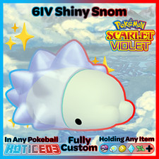 SNOM ✨ SHINY 6IV ✨ Pokemon SCARLET and VIOLET 31/31/31/31/31/31 IVs lv1