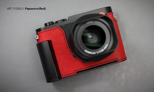 Medio estuche de cuero genuino LIM'S agarre de metal cola de milano para Leica Q3 - color limitado - Imagen 2 de 10