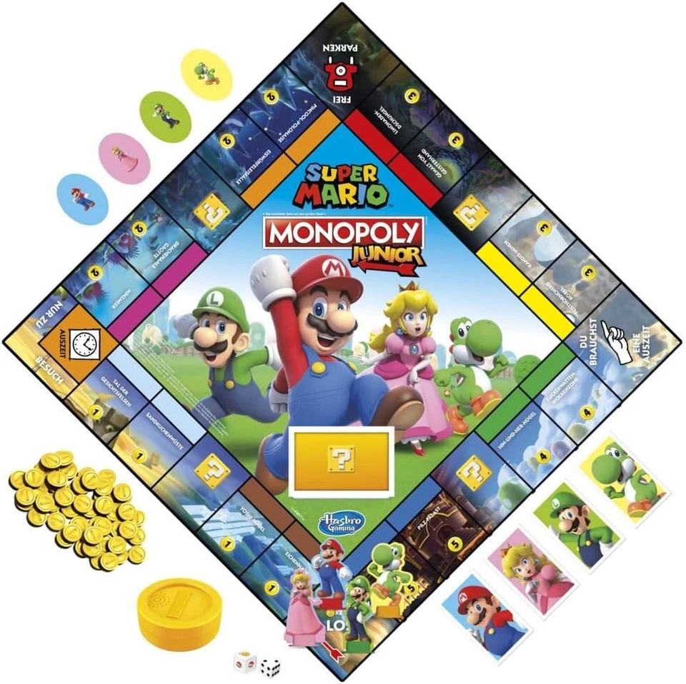 Hasbro Brettspiel Monopoly Junior Super Mario Edition für Kinder - Bild 4 von 4