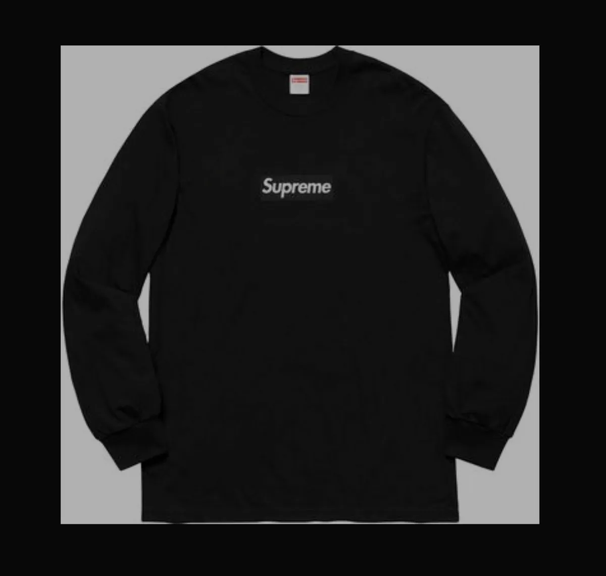 納品書原本付 Supreme Box  Logo L/S Tee 黒