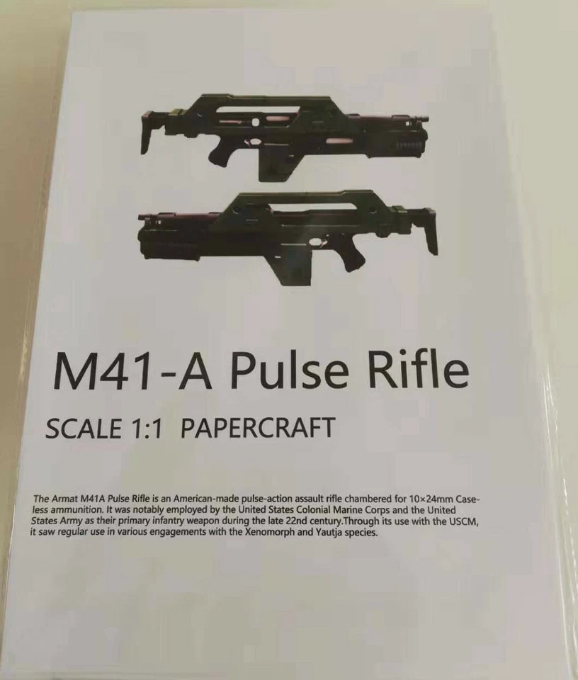Nuevo hágalo usted mismo 85 cm (L) escala 1/1 M41-A rifle de asalto de pulso modelo de papel 3D kit de rompecabezas Foto 3 de 4